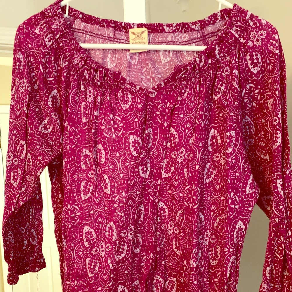 3/4 sleeve paisley tunic